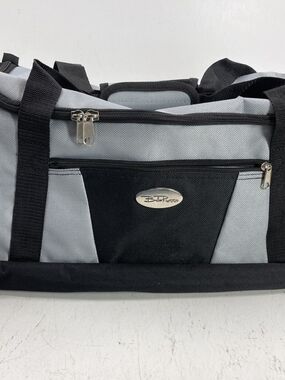 Tone Gray & Black Duffel Bag by BTRacer